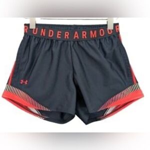 Women's Under Armour Black and Orange Play Up Active Shorts, with pockets Size L